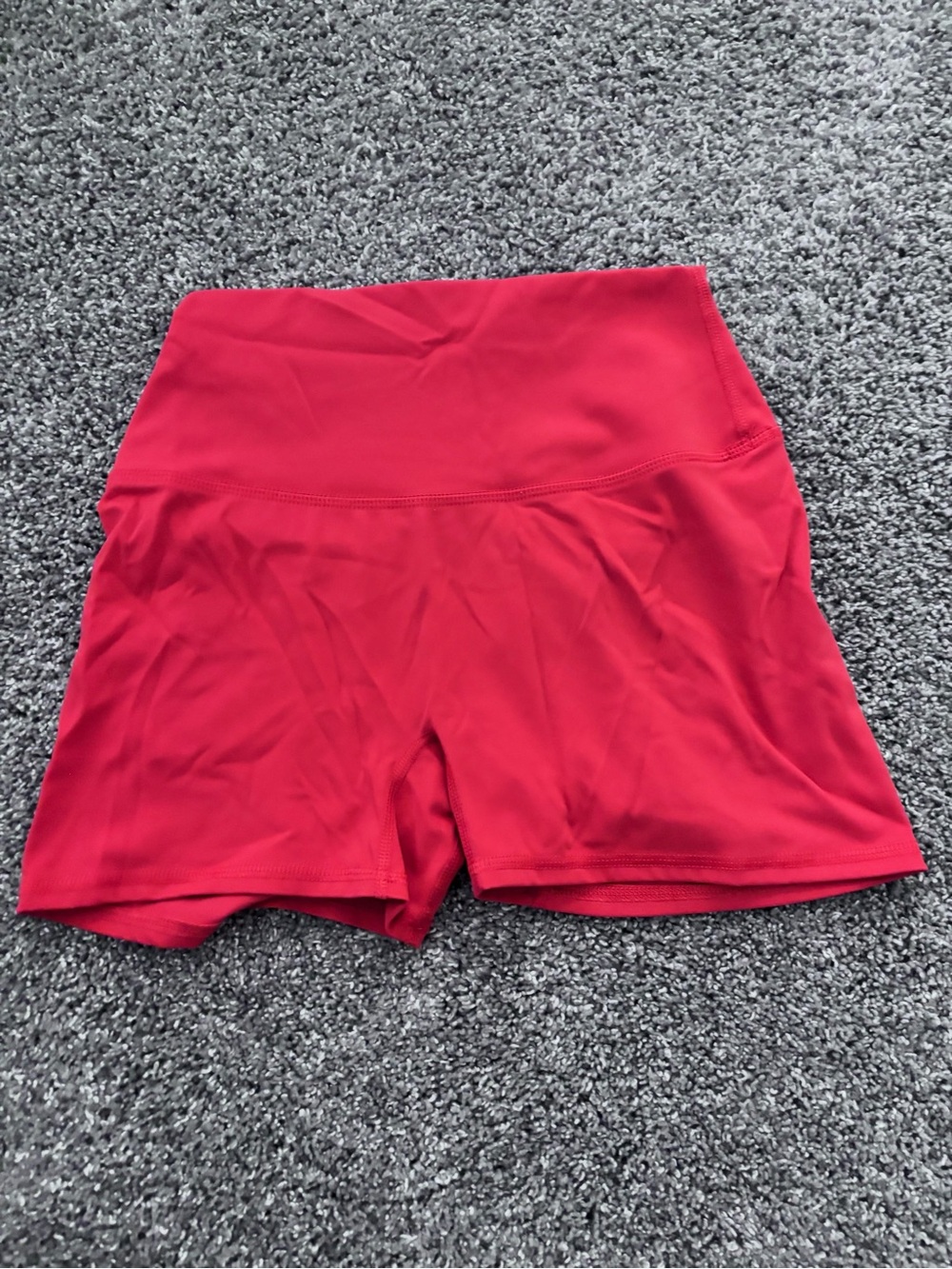 Garage Red High-Waist Bike Shorts